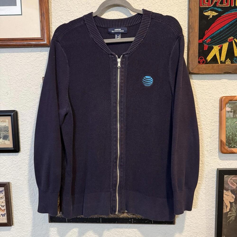 AT&T Women’s Full‎ Zip Embroidered Logo Employee Work Pullover Sweater Size 1X